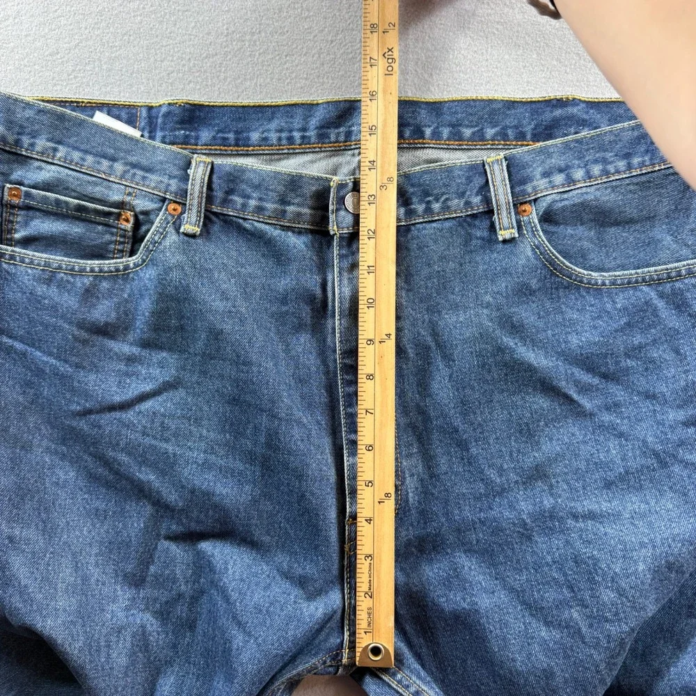 Levi's 505 Jeans Mens 44x30 Blue Regular Fit Straight Leg Denim
